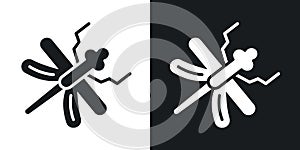 Dragon fly icon vector set on white background