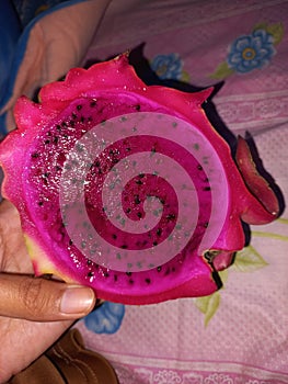 Dragon Fruit that I bought at the fruit shop