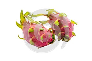 Dragon Fruit isolated against white background.