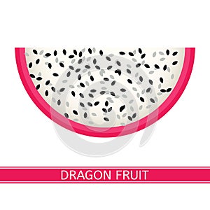 Dragon Fruit Isolated on White