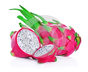 Dragon fruit isolated on white background