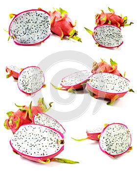 Dragon fruit isolated on white background