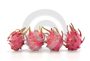 Dragon Fruit isolated on white background. (Pitaya Fruit)