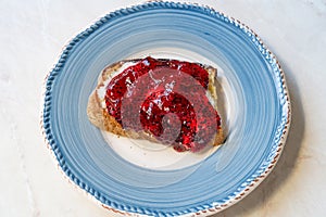 Dragon Fruit Jam or Marmalade with Bread Spread