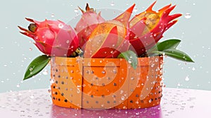 Dragon Fruit Pot: A Postmodern Photomontage In Bloomcore Style
