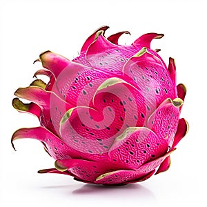 a dragon fruit on white background generative AI