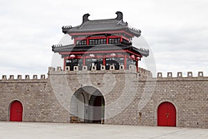 Dragon gate main entrance, traditional Chinese building