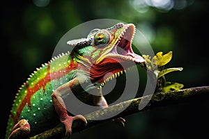 Dragon green tropical iguana wildlife nature animal wild reptile skin lizard eye exotic