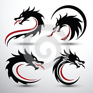 Dragon head vector