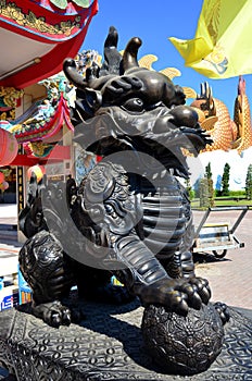 Dragon-headed unicorn called qilin or kylin Statue