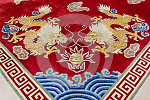 Dragon image on the carpet