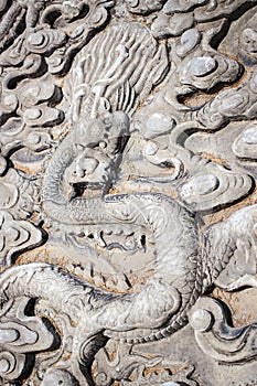 Dragon image at the entrance to the Confucius Temple