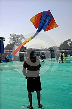 Dragon kite flying at Ahmedabad