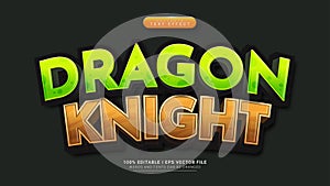 dragon knight cartoon 3d text style effect