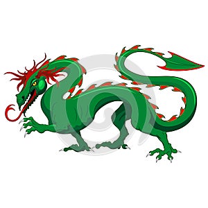 Dragon Legendary Fantasy Animal Vector illustration isolated on white