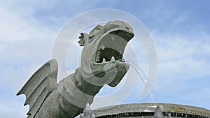 The dragon Lindwurm in the main square of Klagenfurt.