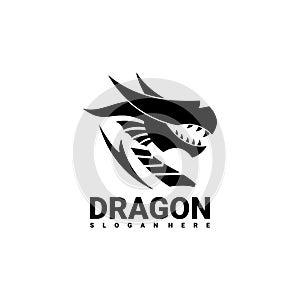 Dragon logo design concept Silhouette