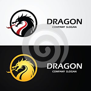 Dragon logo vector photo