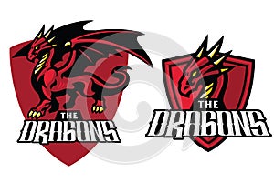 Dragon mascot in set