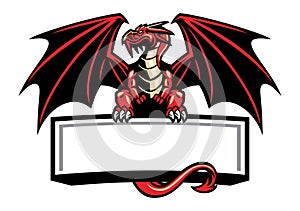 Dragon mascot spread the wings