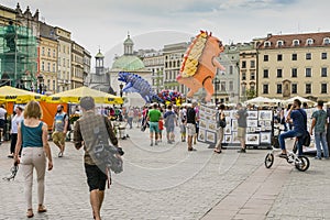 Dragon parade in Krakow