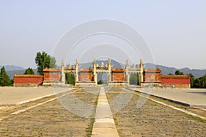 Dragon and Phoenix Gate landscape architecture in the Eastern Tombs of the Qing Dynasty, China