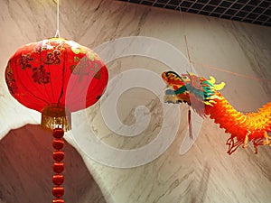 Dragon and red lantern Decoration Chinese New Year Festival