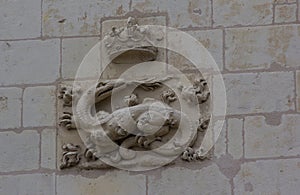 Dragon relief  Royal de Blois Loire Valley France photo