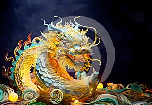 Dragon\'s Dance Illustration for the Year of the Dragon - Zodiac Sign