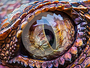 Dragon's Eye Close-Up, perfect for fantasy book covers or game backgrounds