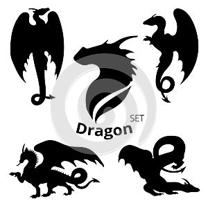 Dragon set vector