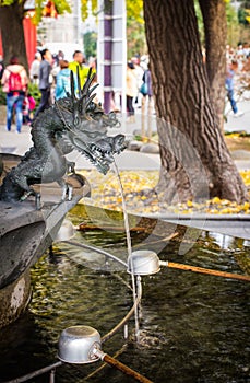 Dragon statue at Asakusa Sensoji in Tokyo ,JAPAN