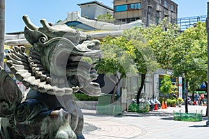 A dragon statue in Bangka Park (also Mangka, Mengjia and Mengxia Park)