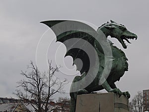 Dragon statue from city of Ljubljana.