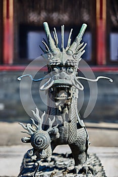 Dragon Statue Forbidden City Beijing China