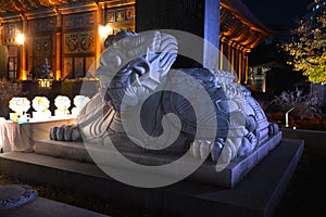 Dragon statue at Jogyesa buddhism temple