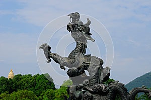 Dragon Statue at Lingshan Scenic Area
