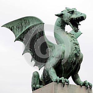 Dragon statue in Ljubljana, Slovenia