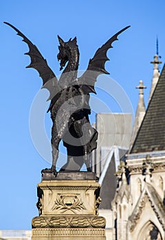 Dragon Statue marking the site of Temple Bar in London