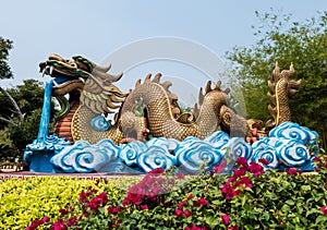 Dragon statue , Supanburi , Thailand