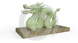 Dragon stature in stone