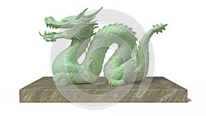 Dragon stature in stone photo