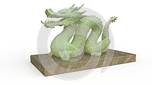 Dragon stature in stone photo