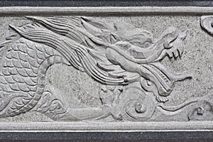 Dragon stone carving