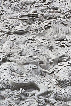 Dragon stone carving