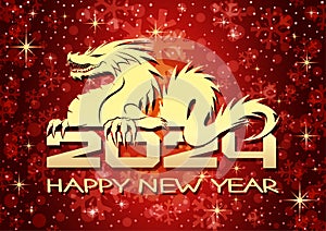 Dragon symbol of the new year 2024.