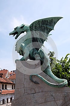 Dragon - symbol of the Slovenian capital Ljubljana