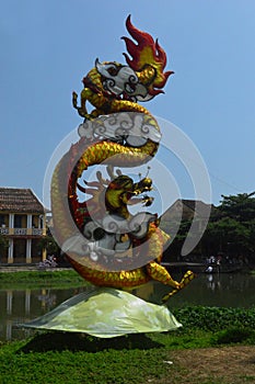 Dragon on the thu bon river, Hoi An, Vietnam