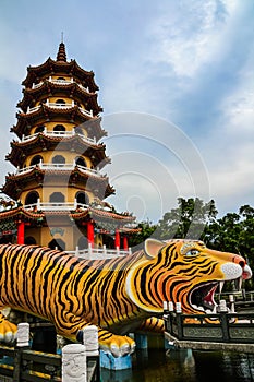 Dragon and Tiger Pagodas, Lotus pond, Taiwan