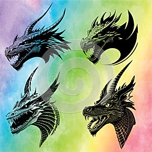 Dragon vector illustration design